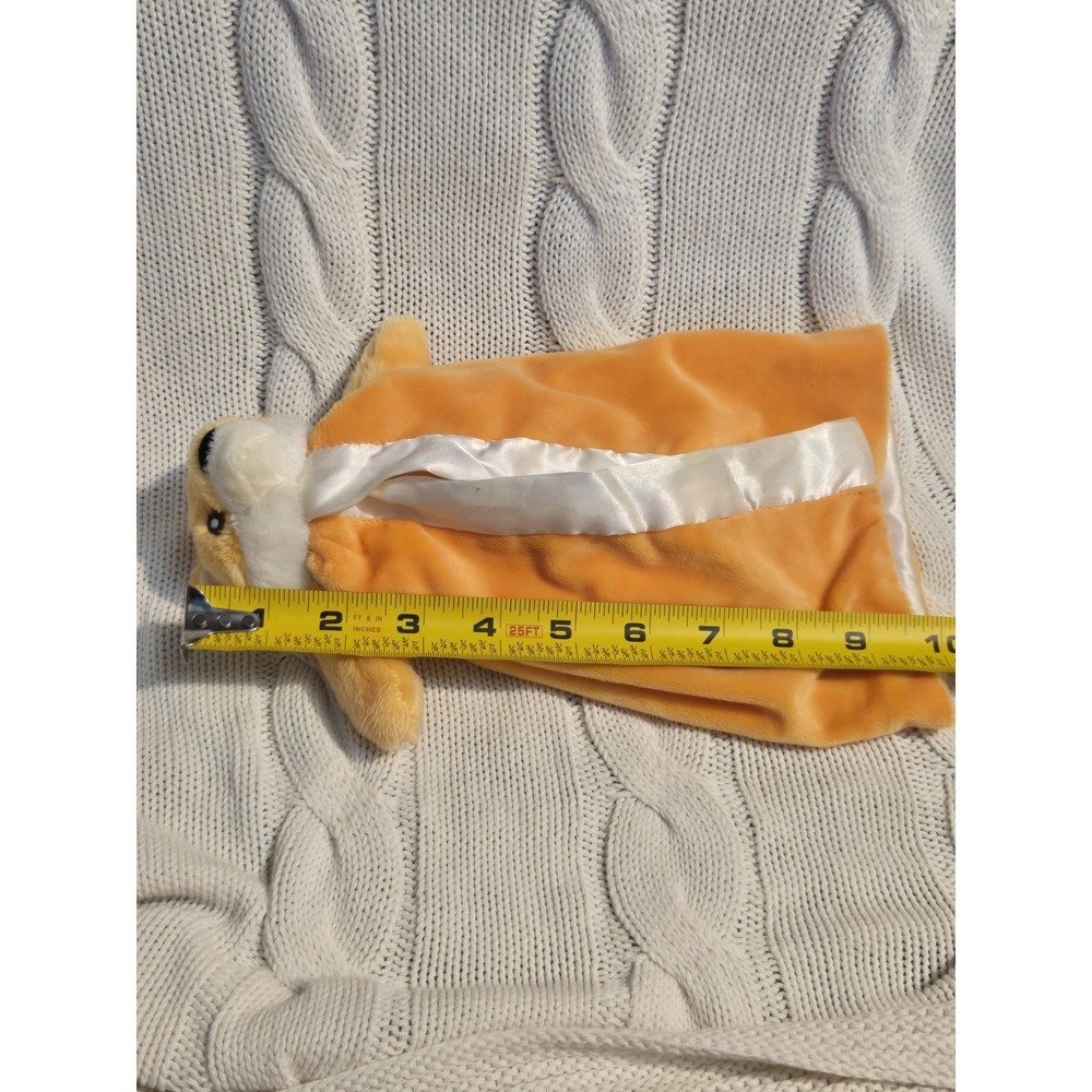 Vermont Teddy Bear Fox Buddy Blanket Lovey Security Blanket Orange Satin VTB - Picture 13 of 14